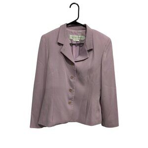 Garfield & Marks Lilac Pinstripe Lined Blazer Sz 8 Professional Career Academia